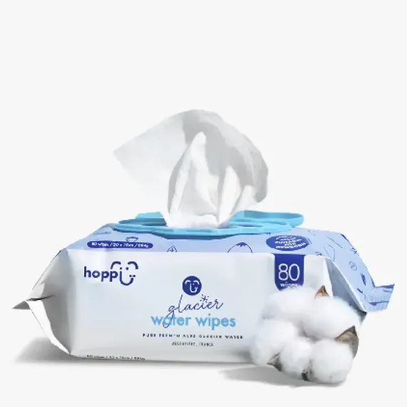 Салфетки детские влажные Hoppi с ледниковой водой 80 шт