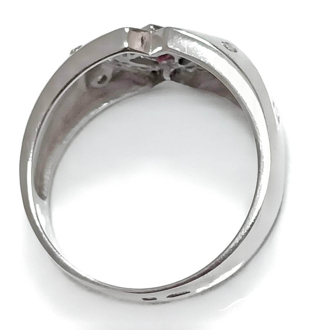 Кольцо ювелирное, серебро, рубин