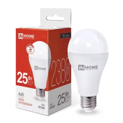Лампа светодиодная LED-A60-VC 15Вт 230В Е27 4000К БЕЛЫЙ 1430Лм IN HOME