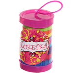 Резинки для волос детские в тубе 9шт «ЗАБАВА», спиральки, цвет микс, d-4см (наклейка Кокетка)