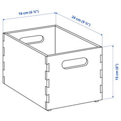 IKEA UPPDATERA  (ИКЕА УППДАТЕРА)  -  Контейнер, светлый бамбук, 16x24x15 см