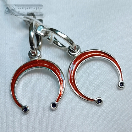 Серьги "Лунницы" эмаль