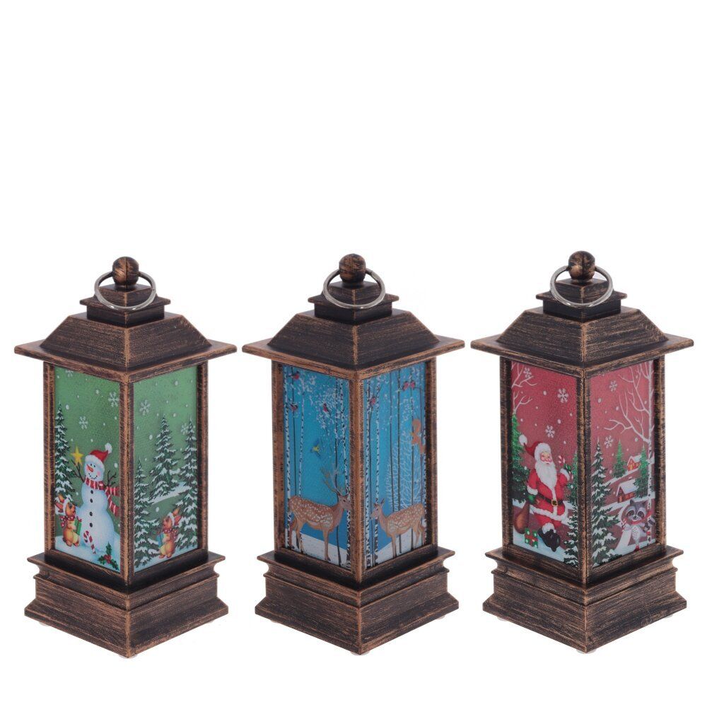 GAEM Изделие декоративное "Фонарь" (подсвет, LR44 х3шт) L5 W5 H12,5 см (блок 12), 3в.