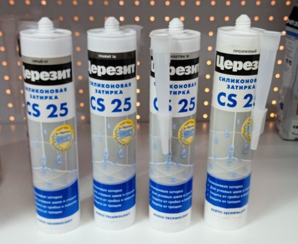 Церезит Затирка эластичная силиконовая с противогрибковым эффектом MicroProtect CS 25 (графит 16)