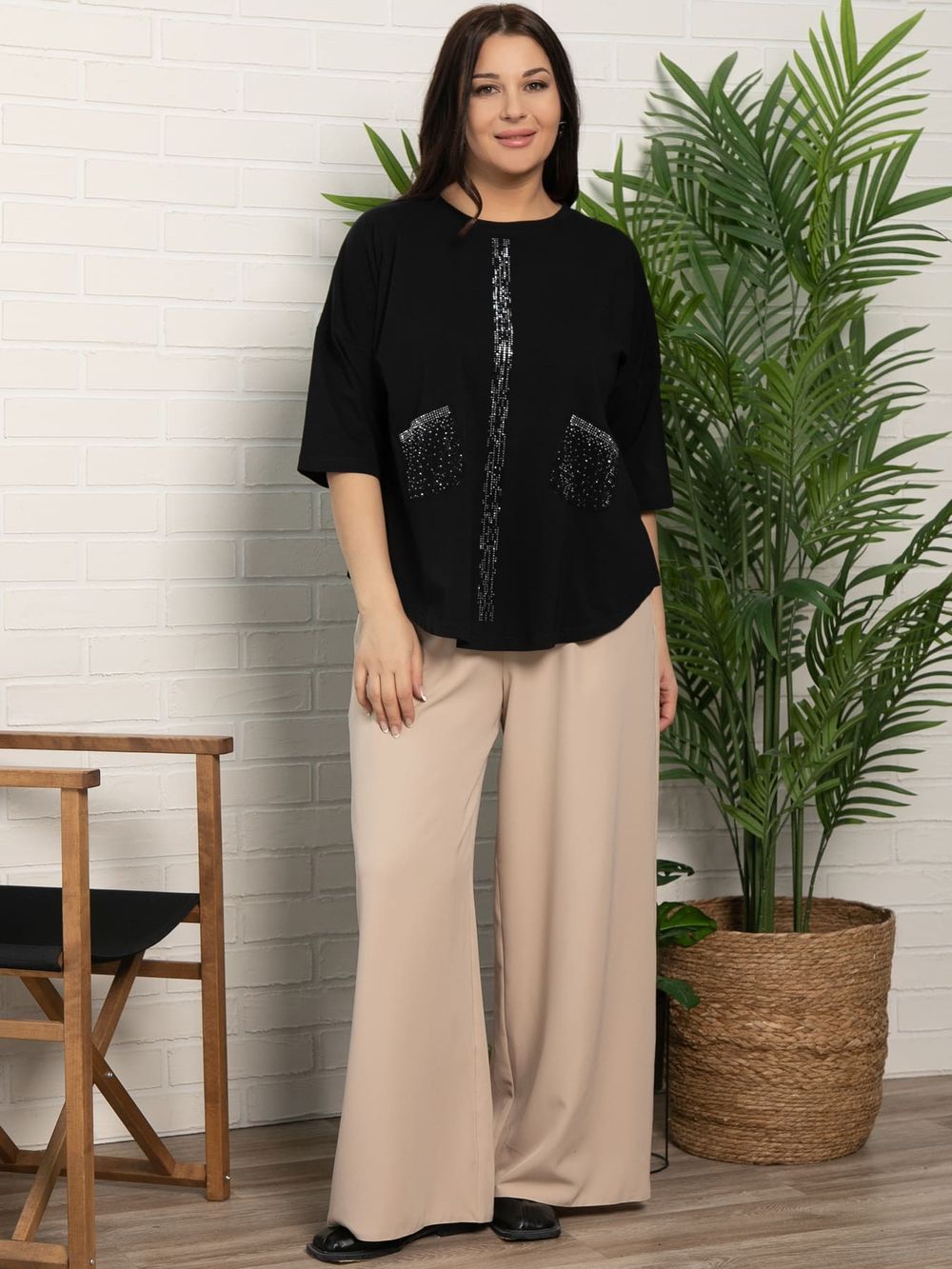 Блуза Магнит (черная) Б15442-24М LT Collection