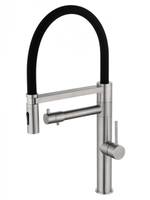 Смеситель для кухни с гибким изливом и подключением фильтра WONZON & WOGHAND, Брашированный никель (WW-88458007-BN)