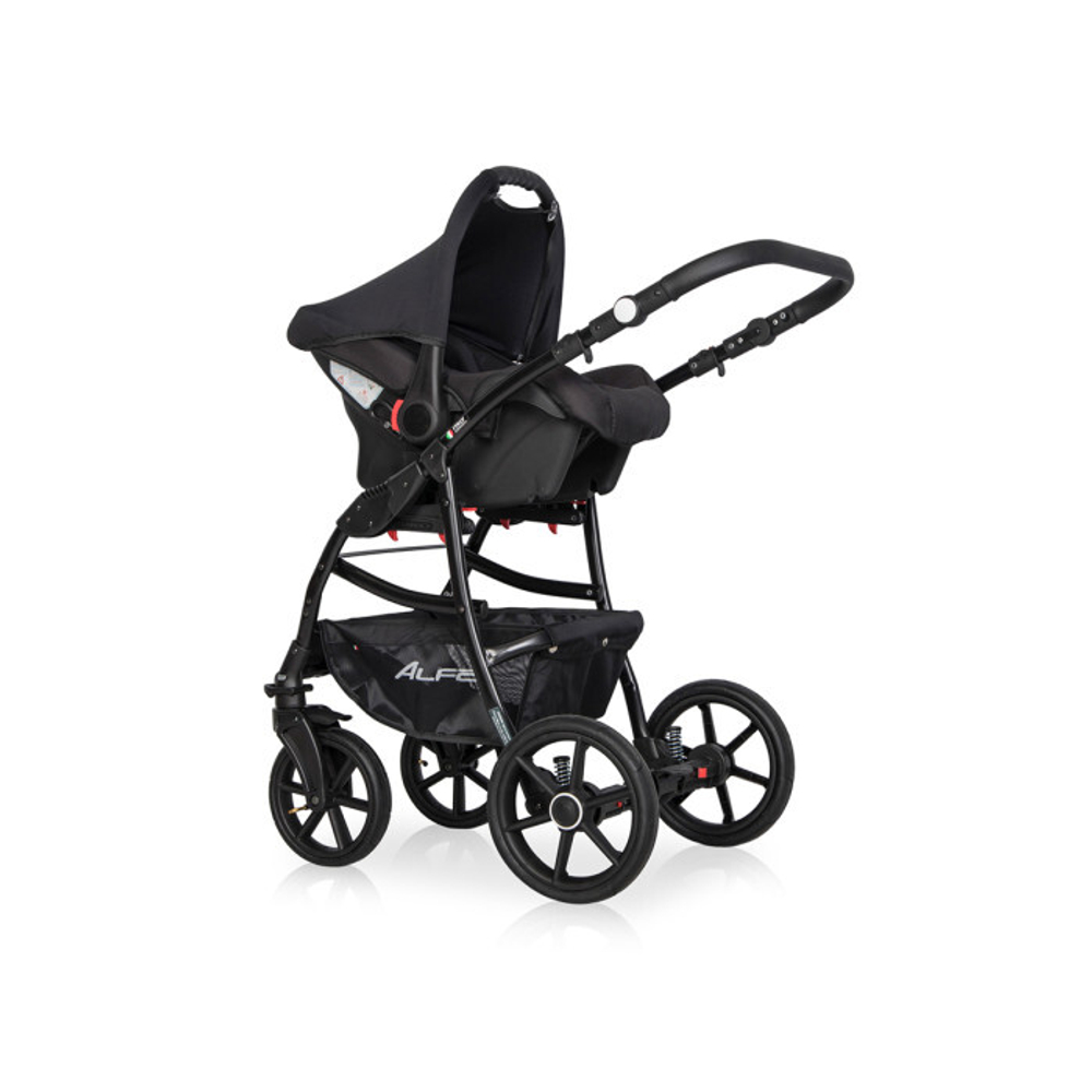 Коляска  ALFA Ecco (3 в 1) (RIKO BASIC) 01 графит-серый