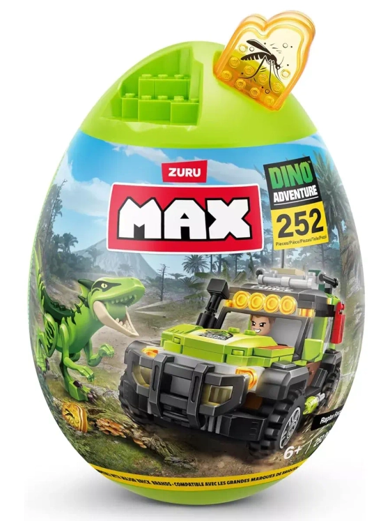 Конструктор в яйце Дино приключения Сила Раптора 252 детали