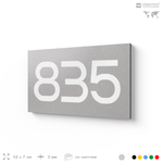 Номер на дверь 835, табличка на дверь для офиса, квартиры, кабинета, аудитории, склада, серая 120х70 мм, Айдентика Технолоджи
