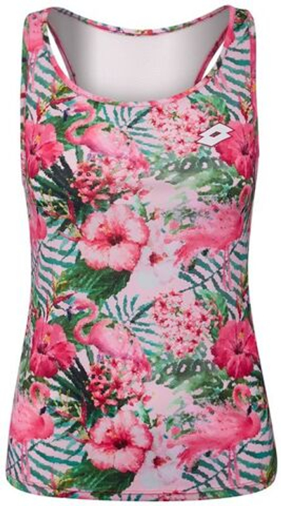 Женский топ теннисный Lotto Flamiflower Tank + Bra - print