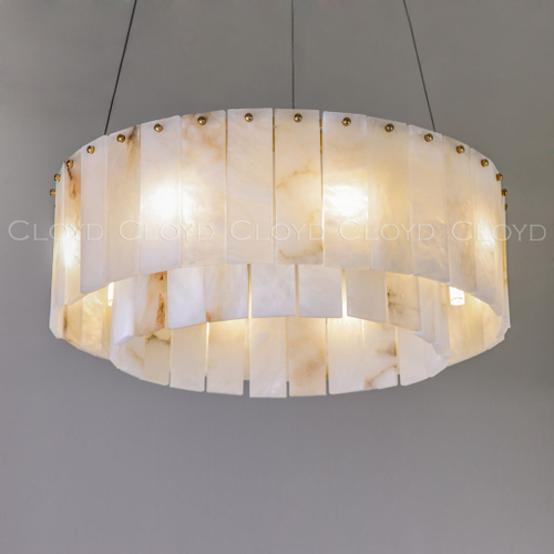 Люстра Cloyd HERCULANUM-A C8 / Ø60 см - алебастр - латунь (арт.11155)