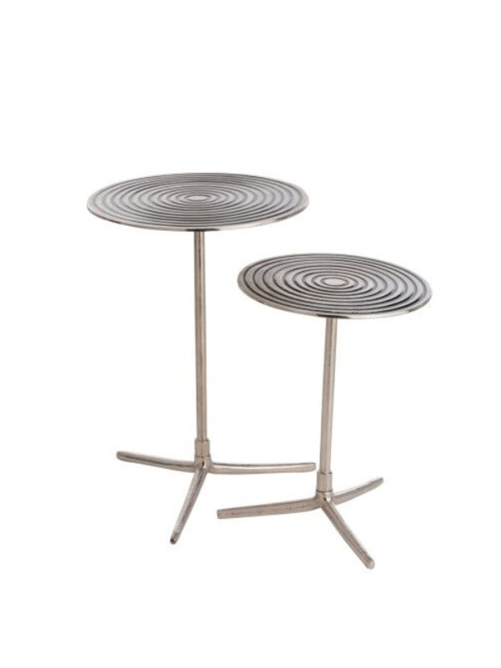 Набор из 2х столиков "Твинс" 34х34х46см/41,5x41,5x57см Алюминий