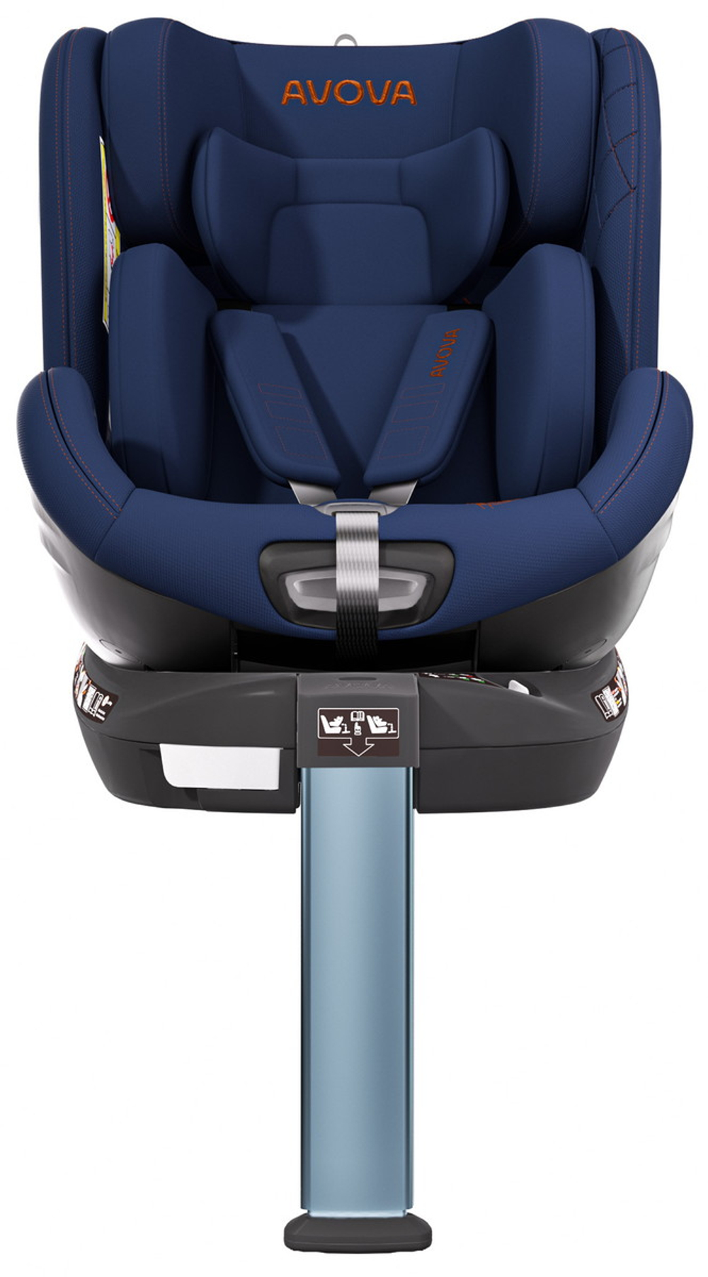 Автокресло Avova Swan Fix i-Size 0-1-2 (40-125 см, 0-25 кг) River Blue, темно-синий