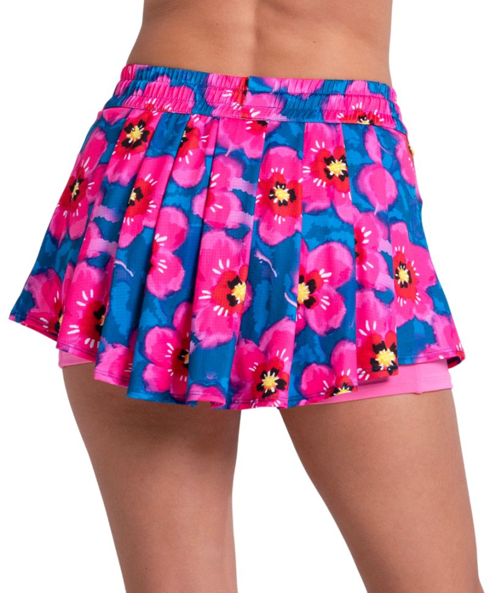 Теннисная юбка Lucky in Love High Waist Super Bloom - multicolor