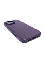 Кожаный чехол Leather Case iPhone 16 Pro MAX Dark Cherry Темно-Фиолетовый
