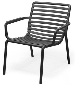 Лаунж-кресло пластиковое Doga Relax Италия Антрацит