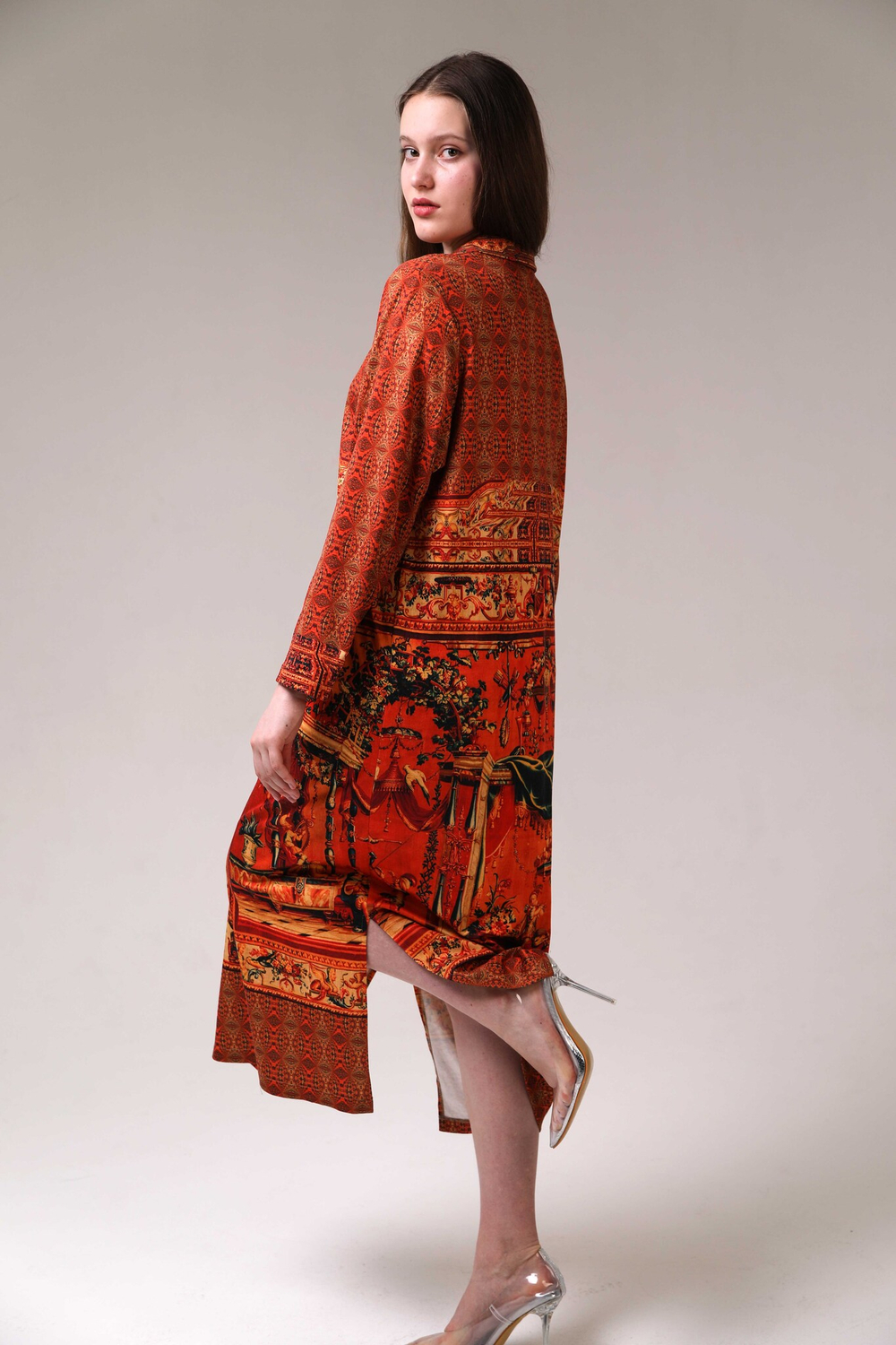 Платье "Гротеск", по мотивам фламандской шпалеры 17 века. Серия «Гротеск»