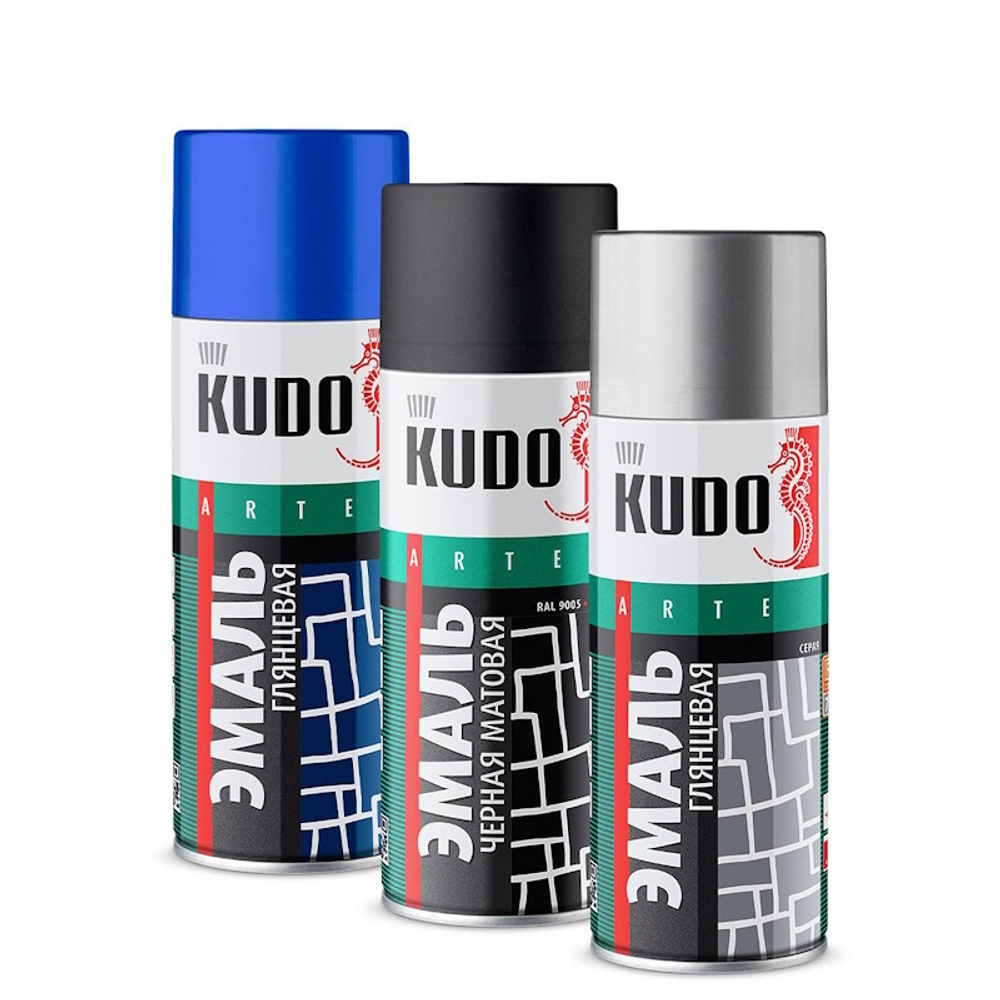 Эмаль аэроз. KUDO  алкид. универс.  бордовая  520мл  /KU-10045/ RAL3005