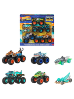 Монстр-трак Hot Wheels Акулы против Динозавров 1:64 | Hot Wheels Monster Trucks Sharks vs Dinosaurs | Jgd68 3+