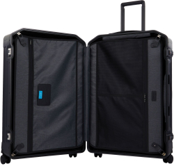 Чемодан Piquadro PQ-LM (BV4428PQLM/NO) 51x75x28см 82л. поликарбонат/натур.кожа черный матов.