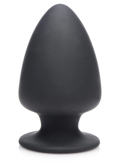 Черная мягкая анальная пробка Squeezable Small Anal Plug - 9 см.