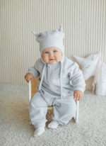 Шапка флисовая с узелками "Серебро" 0+