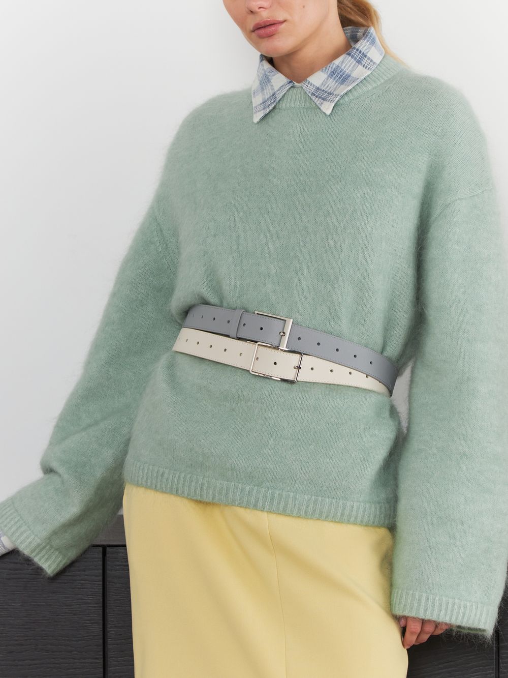 БАЗОВЫЙ РЕМЕНЬ С ПРЯМОУГОЛЬНОЙ ПРЯЖКОЙ MILK