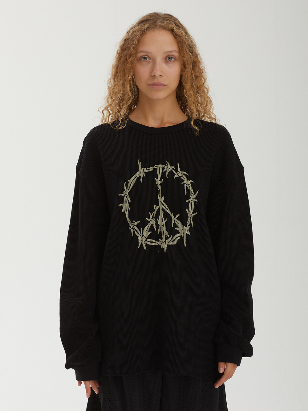 Лонгслив Peace Press Gothic Waffle