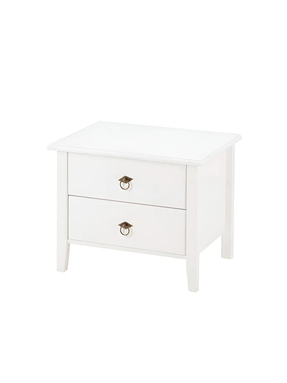 Dipriz Тумба прикроватная Боцен из сосны, 2 ящика, белый