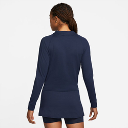 Женская теннисная футболка (dł. Рукава) Nike Court Dri-Fit Victory Top LS W - obsidian/obsidian/white