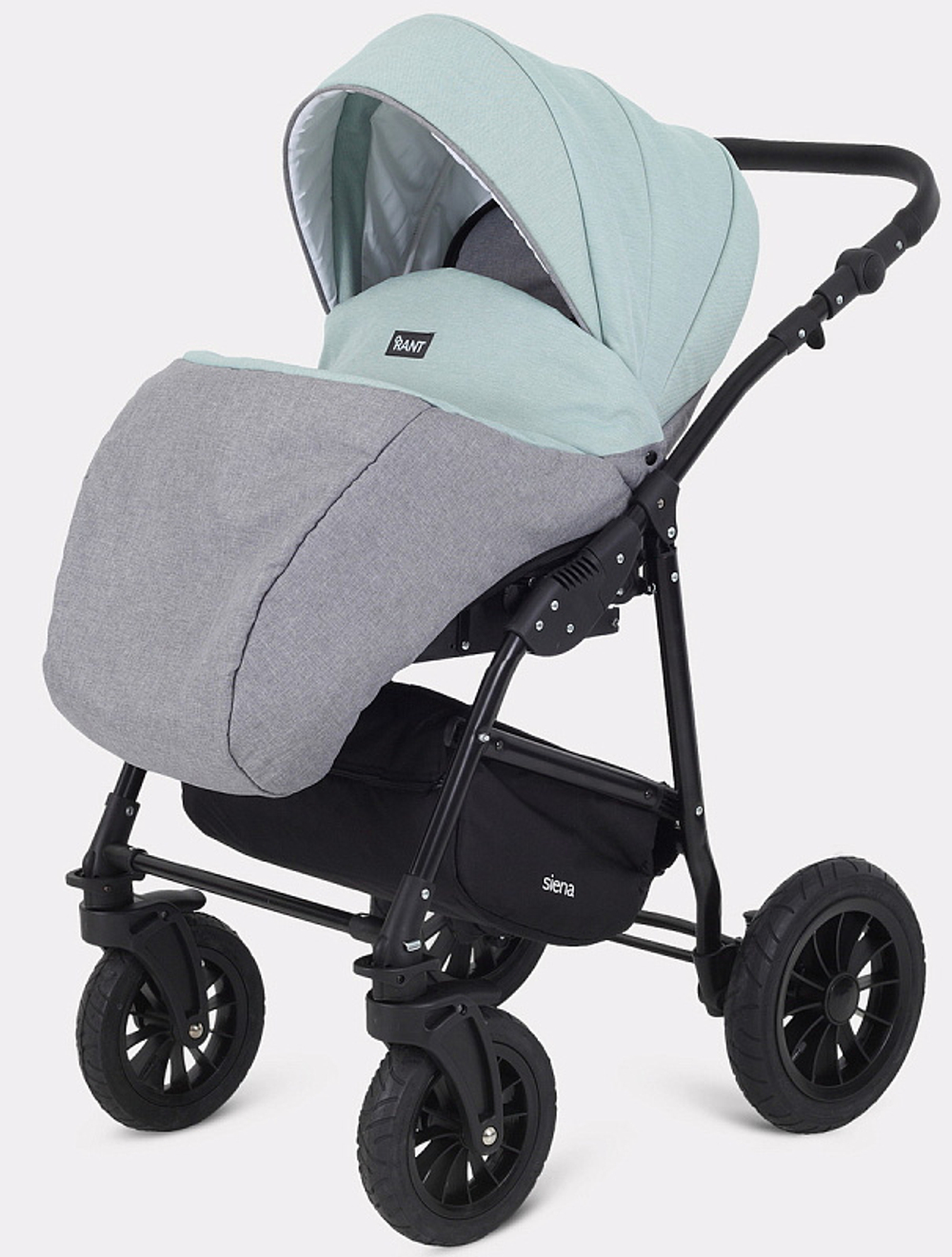 Детская коляска Rant Siena New 2 в 1 10 серый-ментоловый