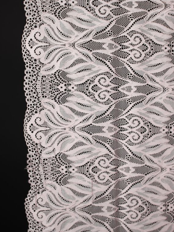 03-294 Кружево эластичное 24 см, серебристый пион 168