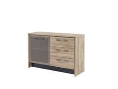 Тумба с дверью в профиле и 3 ящиками 1494х520х970 T-12-04