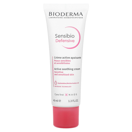 Bioderma, Sensibio Defensive, активный успокаивающий крем, без запаха, 40 мл (1,3 жидк. унц.)