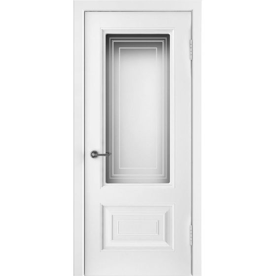 Дверь эмаль Luxor Скин-6 белая остеклённая