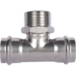 ROMMER Тройник с НР 35x1 1/4" из нержавеющей стали прессовой