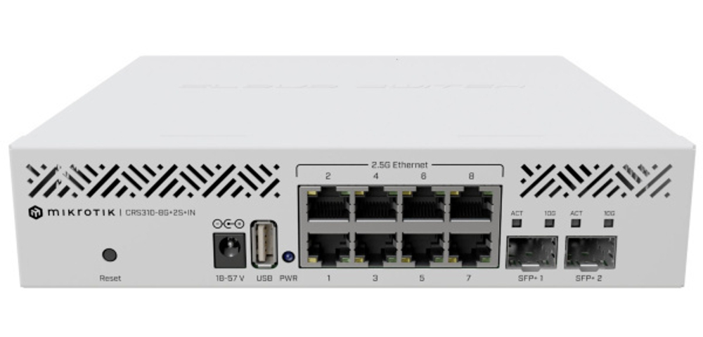 Коммутатор управляемый Mikrotik CRS310-8G+2S+IN