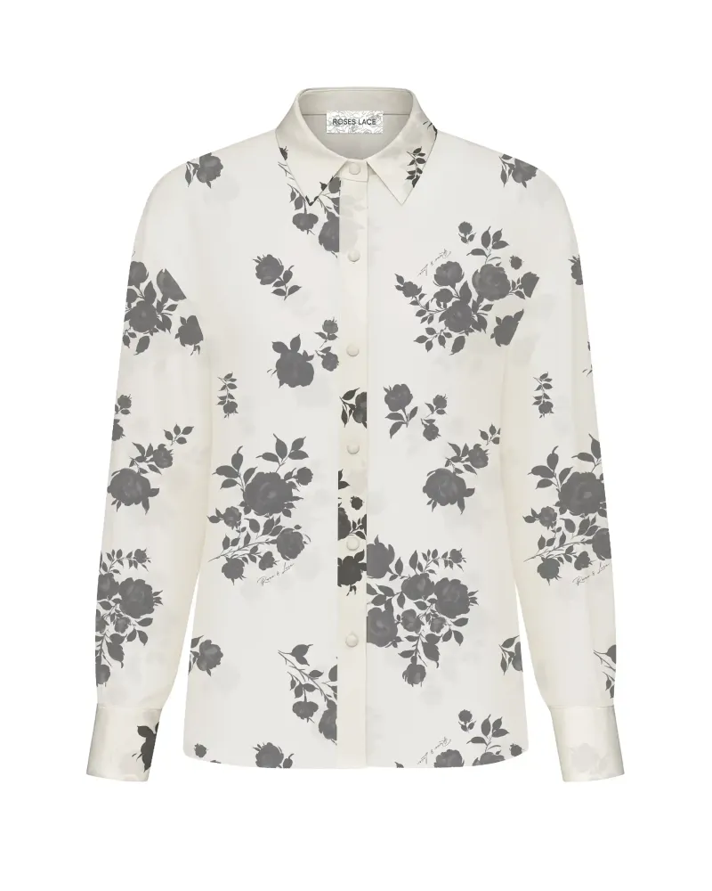 Harper, рубашка из молочного шифона с цветочным принтом