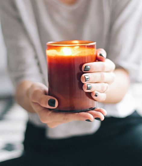 Modena Leather, свеча Woodblock, Kobo Candles