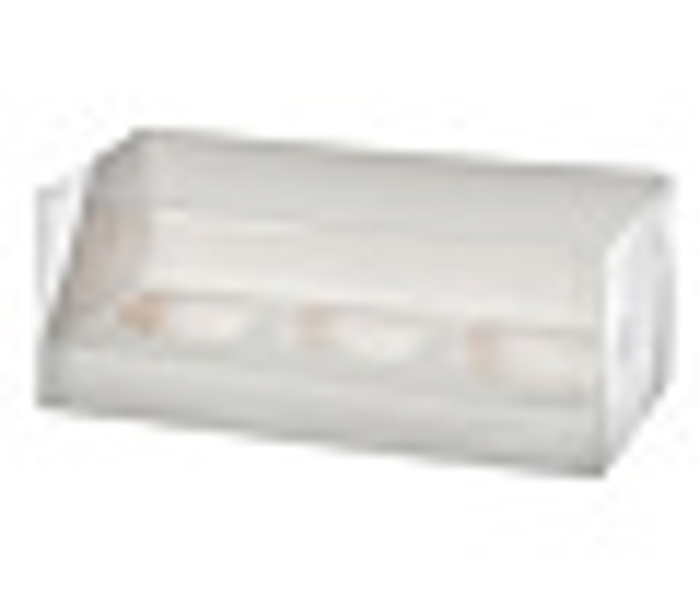 Коробка для 3 капкейков с пластиковой крышкой 240*100*100 мм БЕЛАЯ