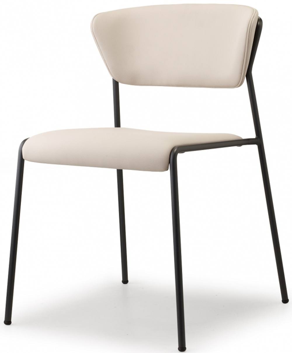 Стул с обивкой Scab Design Lisa, антрацит, слоновая кость