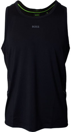 Мужская теннисная футболка BOSS x Matteo Berrettini Slim-Fit Tank Top With Decorative Reflective Pattern - black