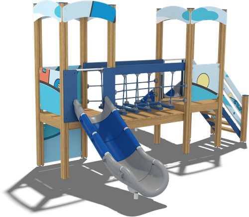 Детский городок Смоленск (стойки дуб, паттерн Fairytale)