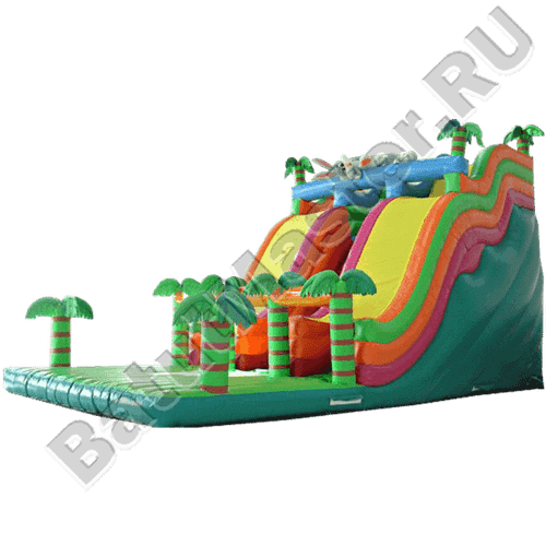 Детский надувной батут-горка "Тропики"