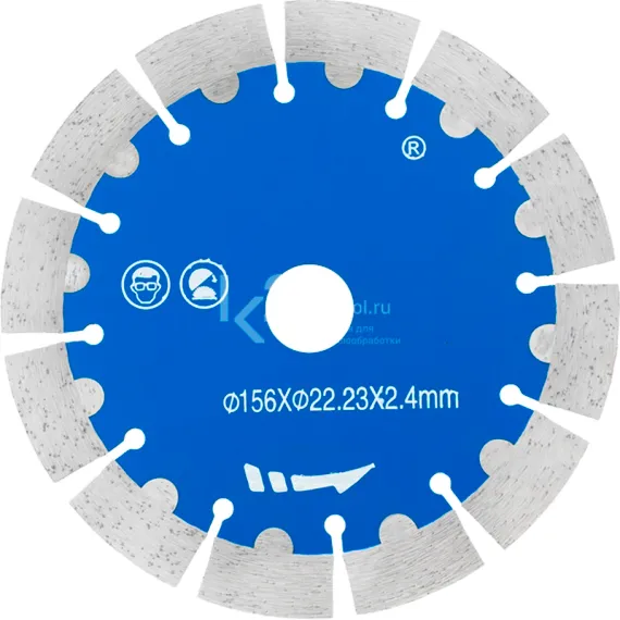 Диск алмазный отрезной для штроборезов CWG, Ø 156, арт. 15622C