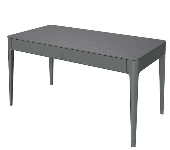 Стол письменный Type из массива дуба 140*70 см (серый)