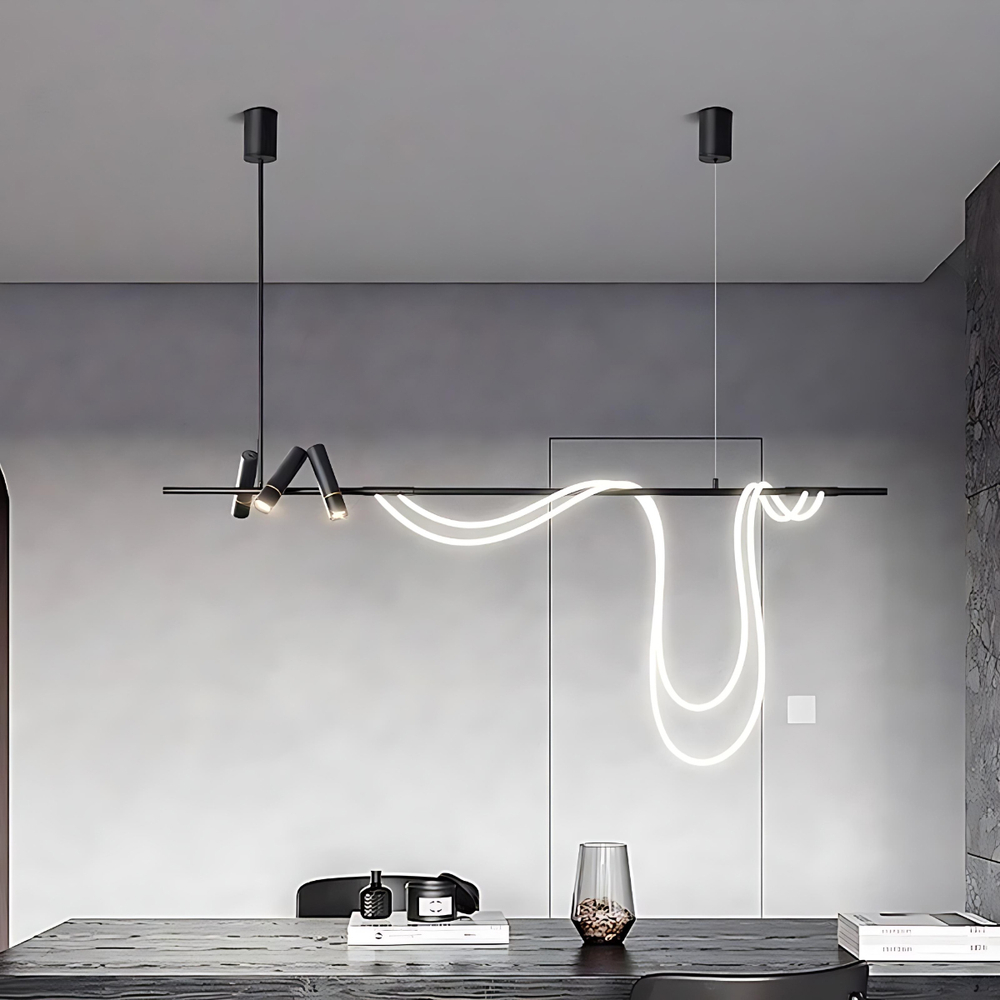 Подвесной светильник 7242P/L1200 black/white