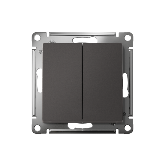 Выключатель 2-кл. AtlasDesign (сх. 5) 10AX механизм базальт SE ATN001451