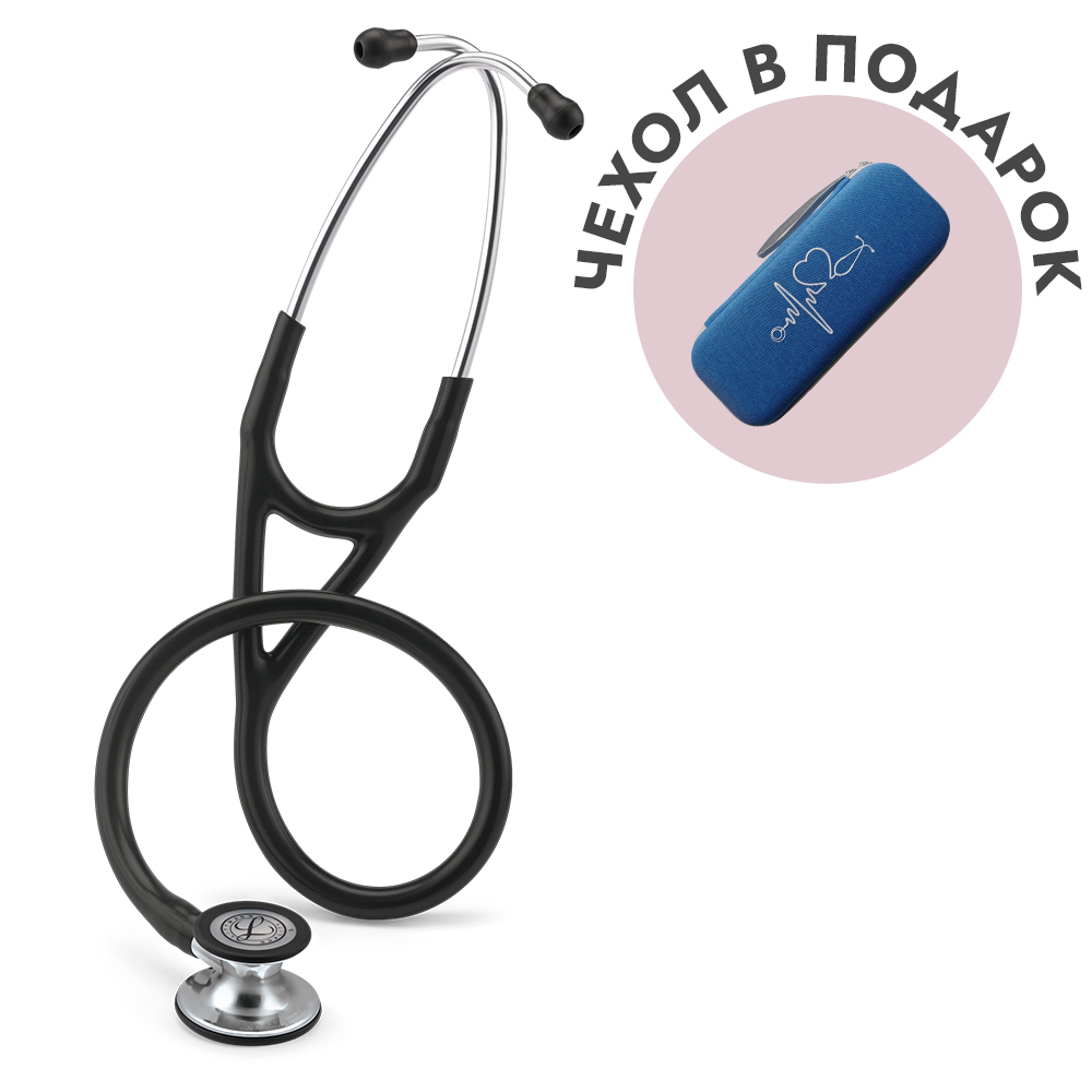 Стетоскоп Littmann Cardiology IV, черный, зеркальная акустическая головка (6177)