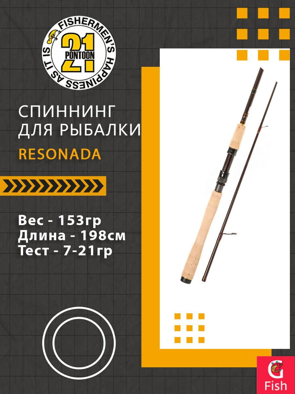 Спиннинг Pontoon21 RESONADA, 213см., 12.0-46.0гр., 15-30Lb., Ex.Fast Fuji K-ALC